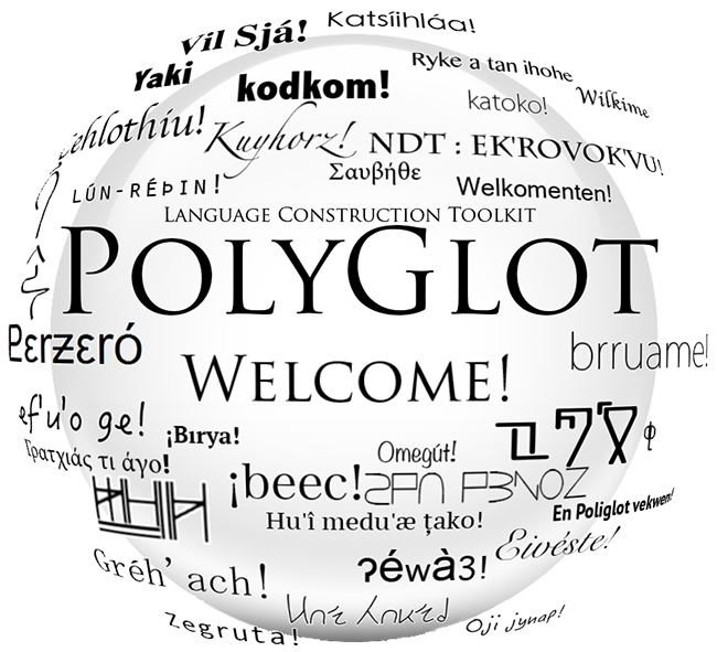 POLYGLOTLOGO- Why do you have alt text on? Can you not see images? Were you born with the ability to only see text? How tragic. I can't really describe what the logo looks like with just words. Not English words, anyhow. If only there were a tool to help me make some new ones...